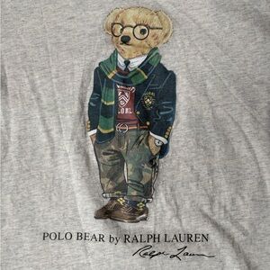 Polo Bear by Ralph Lauren Heather Gray Crewneck Tee